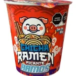 Chicha Ramen Ramos Noodles Con Chicharrón De Cerdo Picante 6pz