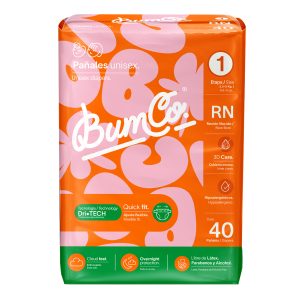 Pañales Bum Co Unisex Talla 1 RN 40 pañales