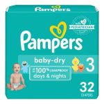 Pañales Pampers Baby Dry Talla 3 32pz