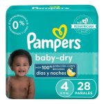 Pañales Pampers Baby Dry Talla 4 28pz