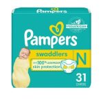Pañales Pampers Swaddlers Bebé Talla N Recién Nacido 31pz