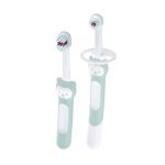Cepillo De Dientes Mam Baby Learn to Brush 2pz Turquesa