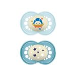 Chupón Mam Baby Original Night 6-16m 2pz Celeste