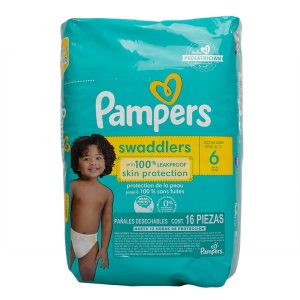 Pañales Swaddlers Bebé Activo Pampers Talla 6 16pz