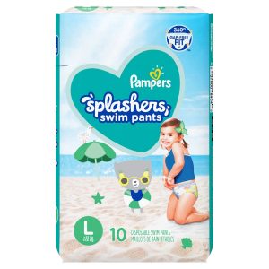 Pañales Splashers Trajes De Baño Pampers Talla L 10pz