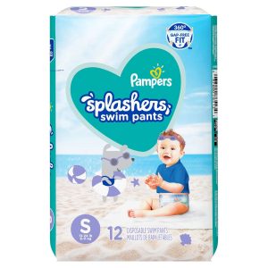 Pañales Splashers Trajes De Baño Pampers Talla S 12pz